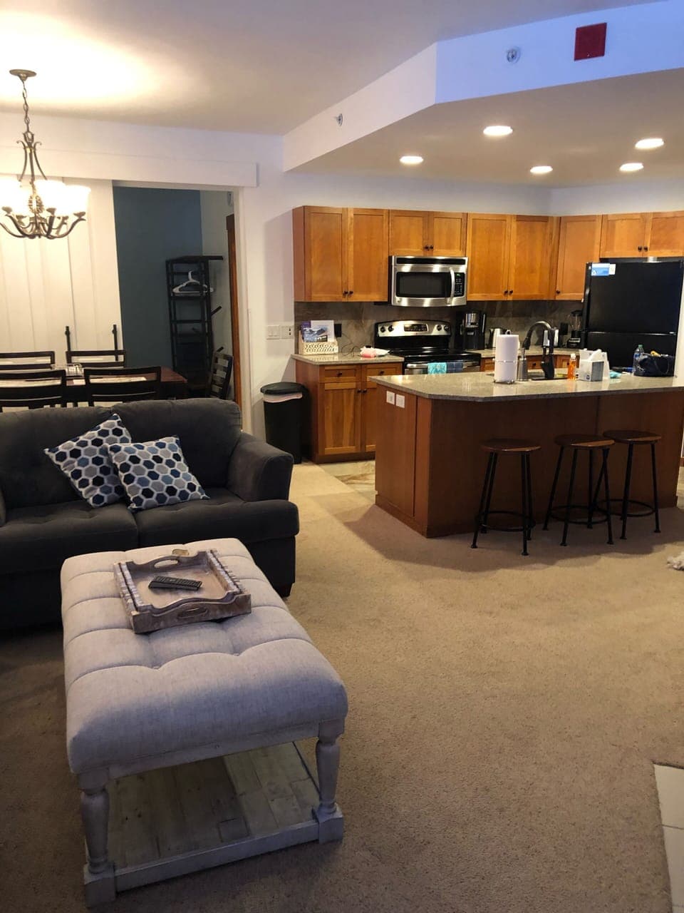 Living Room, Kitchen, Dining Room 