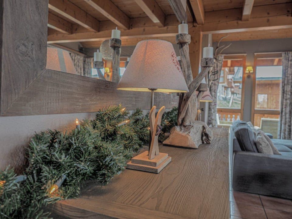 The chalet full of mountain charm with beautiful decoration throughout