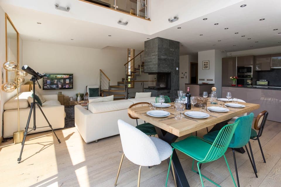 Open plan living dining room