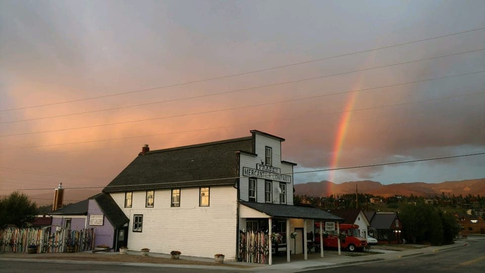 The Fraser Mercantile Building. VRBO is the entire 2nd floor.