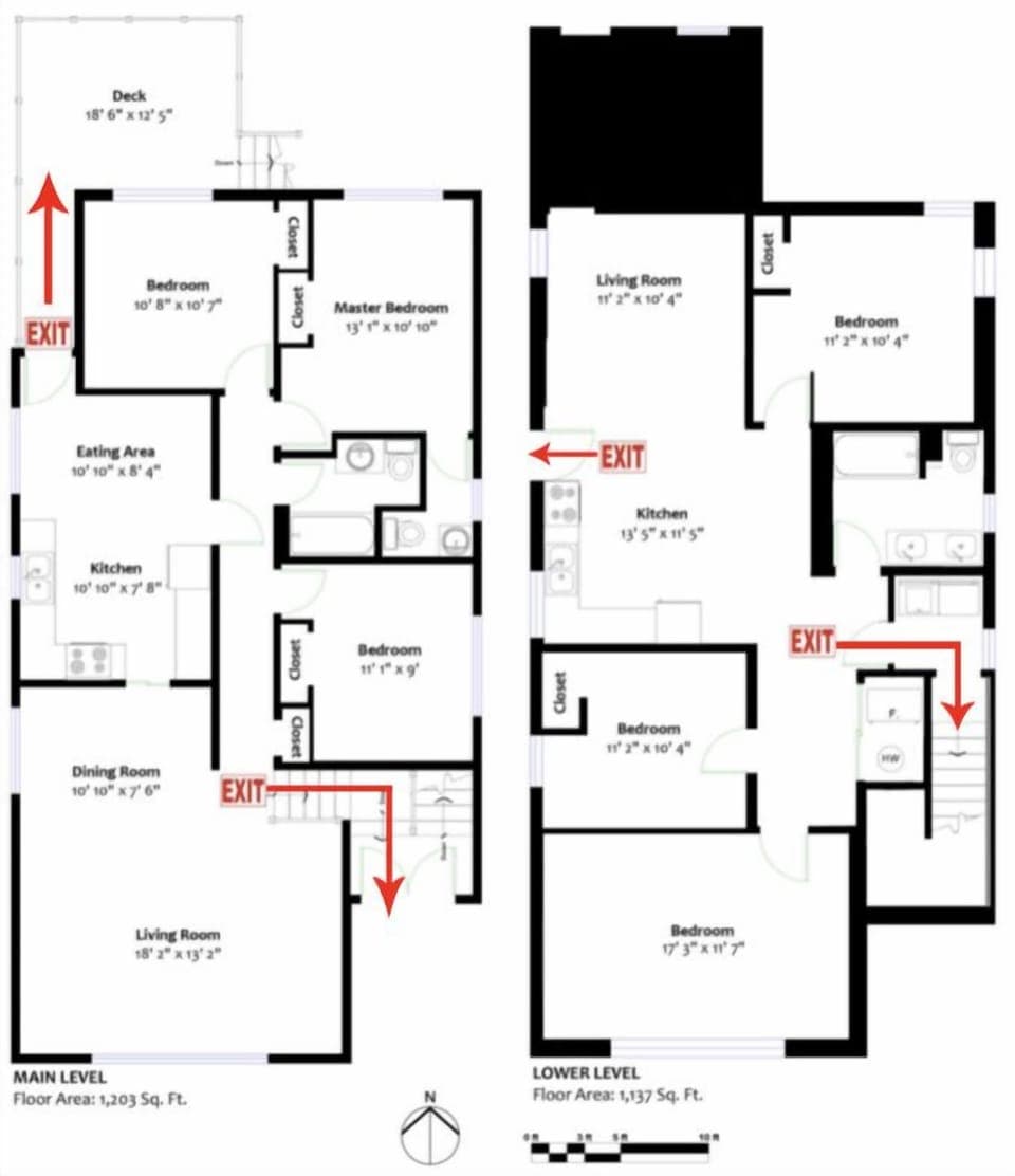 Floor plan for whole house (upstairs portion only plus shared laundry)
