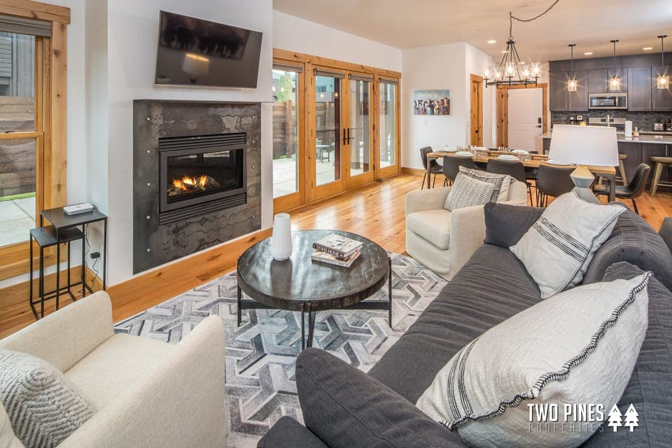 Living Area with Gas Fireplace