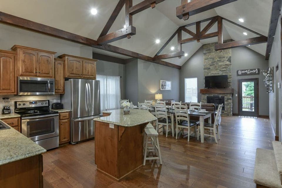Kitchen looking into the living room.