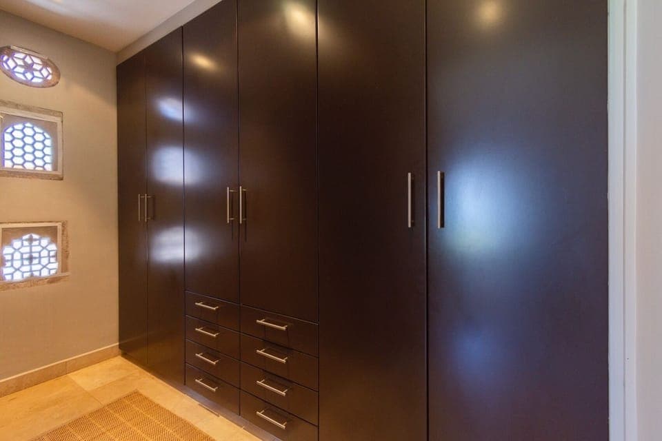 spacious walk-in closet