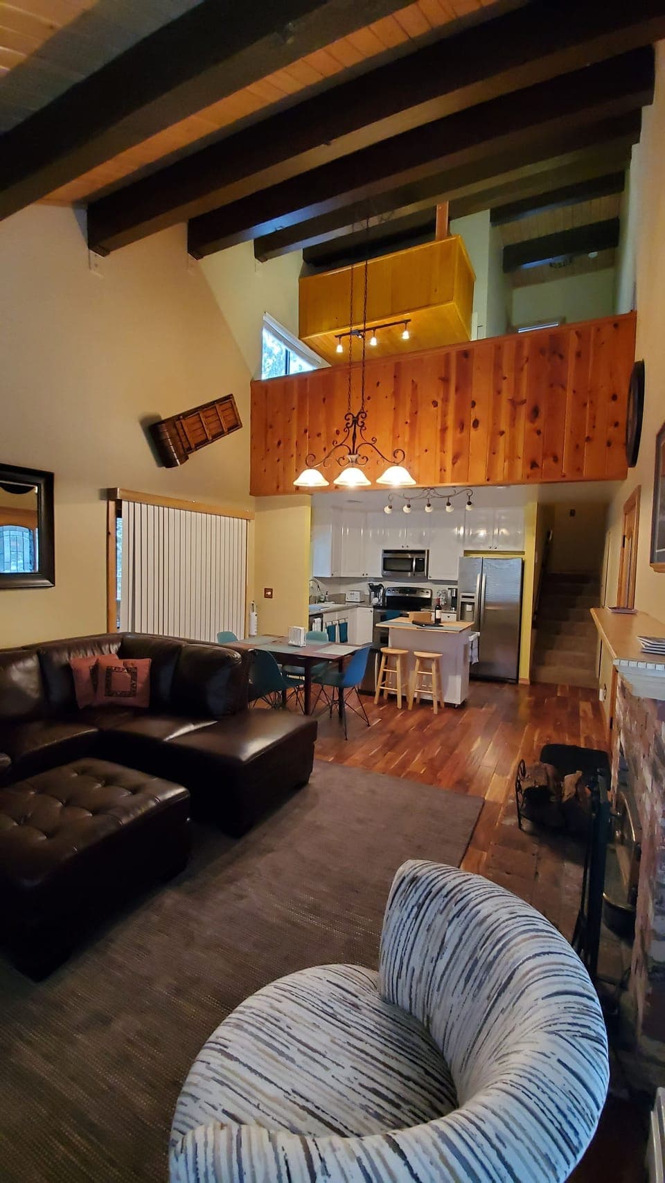 Living, dining and kitchen