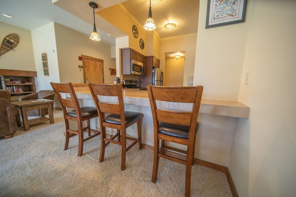 Convenient bar stool seating