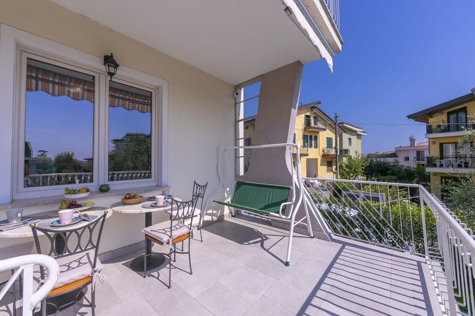 The terrace in front of the apartment