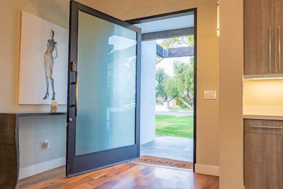 Oversized Pivot Hinge Glass Front Door