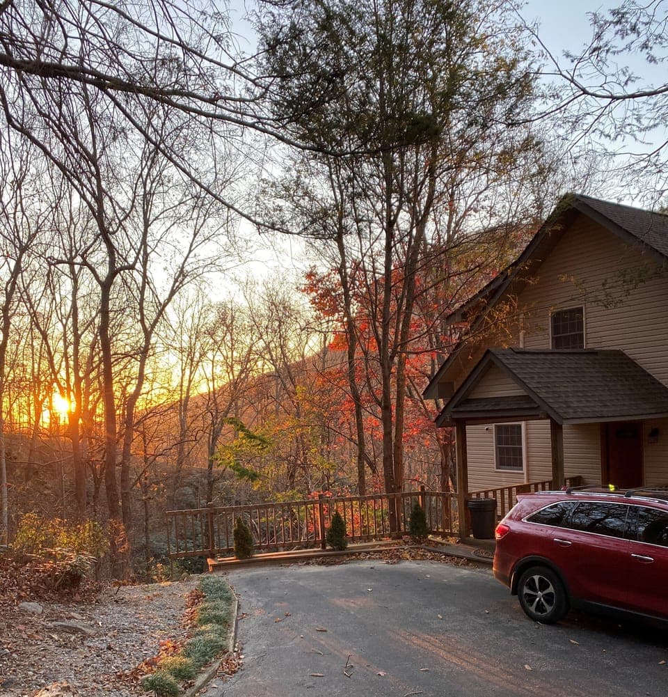 Views of Chimney Rock & Hickory Nut Gorge at Sunrise