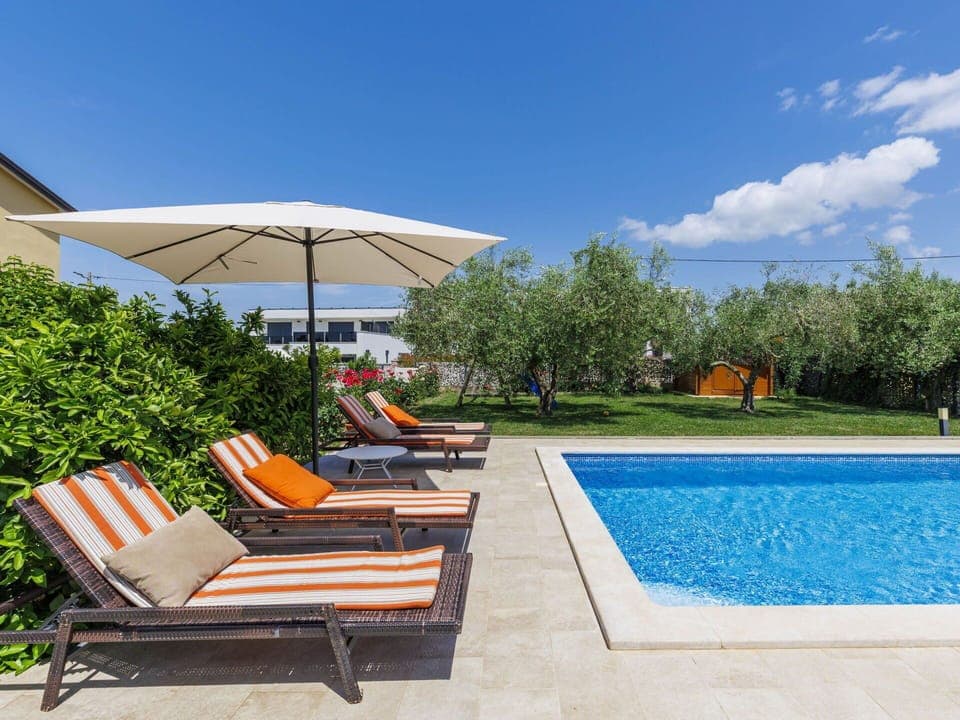 Swimming Pool, Furniture, Outdoor Furniture, Sunlounger, Umbrella, Chair, Resort, Garden, Shade, Eco Hotel