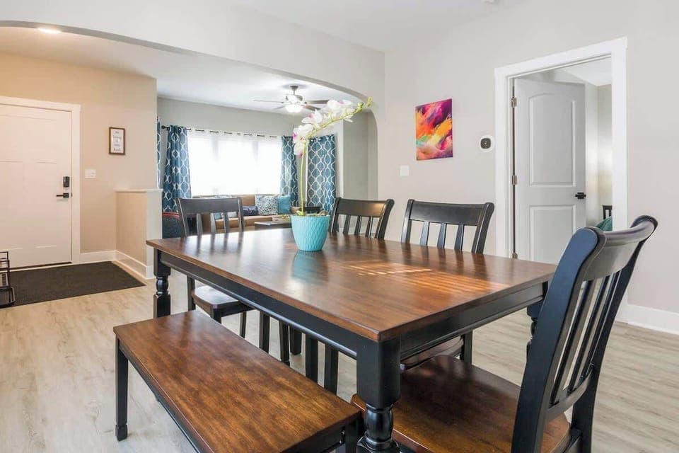 Spacious dining area