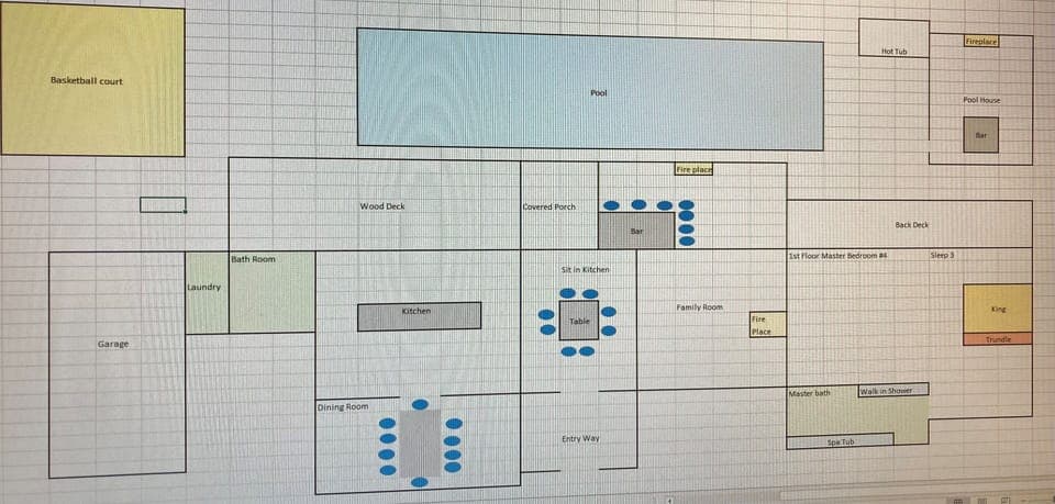 First floor layout interior and exterior