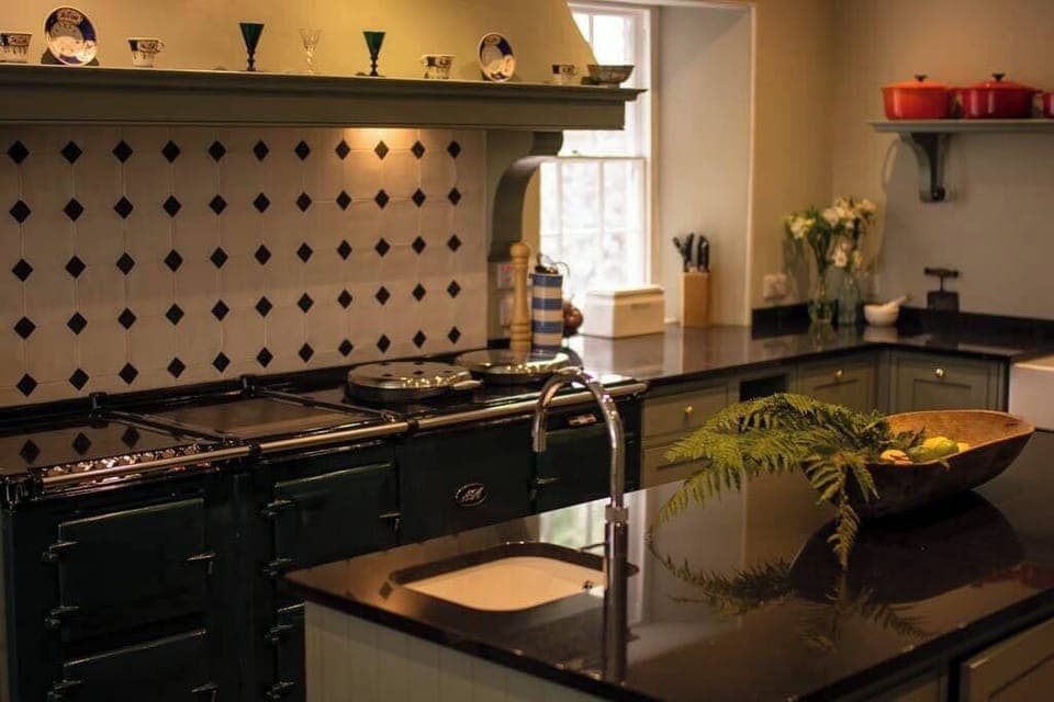 Very large Oil Aga always on to to keep you warm 