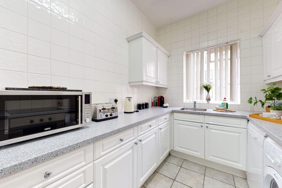 Contemporary kitchen with ample storage