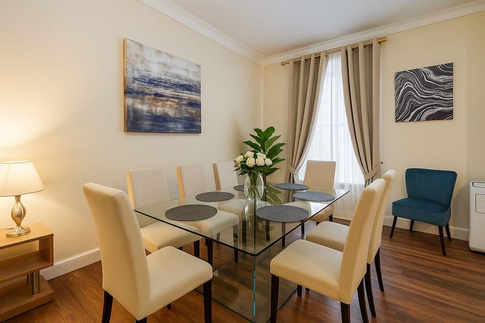 Intimate dining space for shared meals