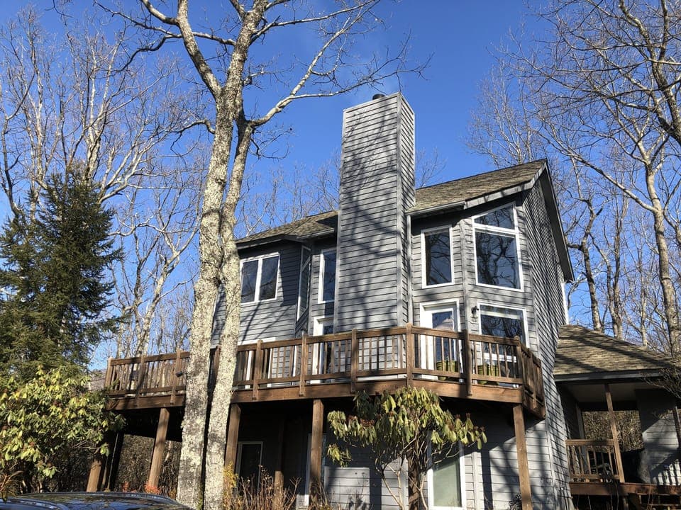 Front view of home and porch