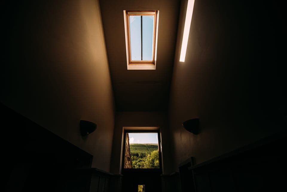 Front door & skylight