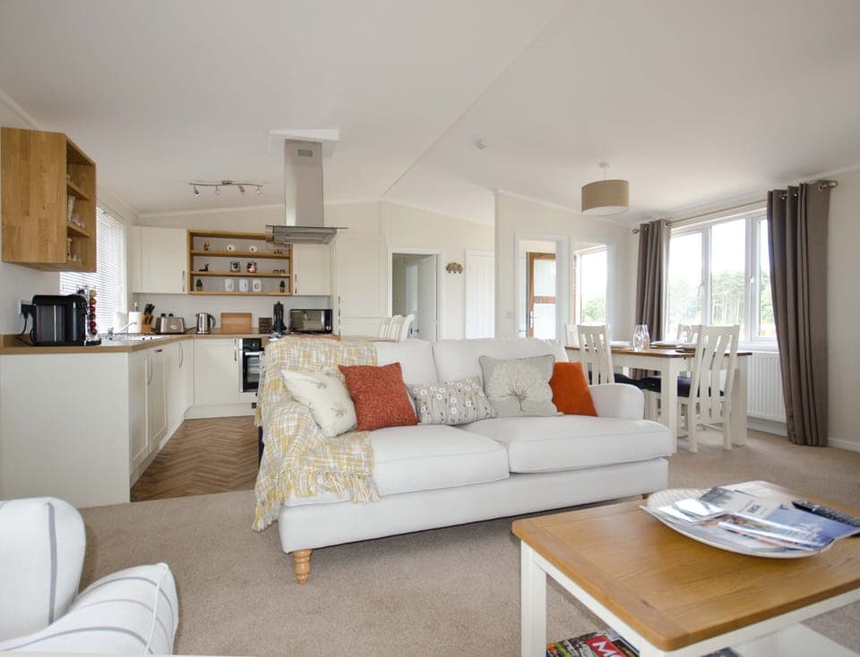 Living and dining areas