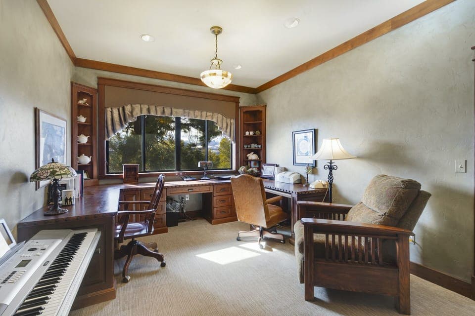 Office Area with Space for Queen Air Mattress