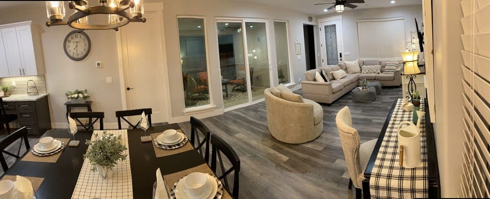 Part of dining room and living room