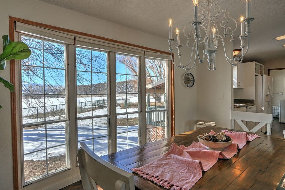 Dinner with a view!  Enjoy dinner for 6 at the beautiful dining room table.