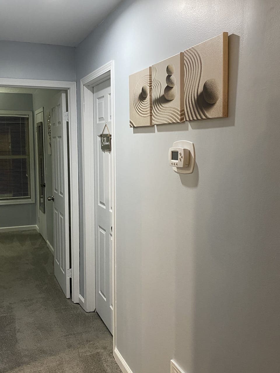 Hallway to bathroom and Bedroom