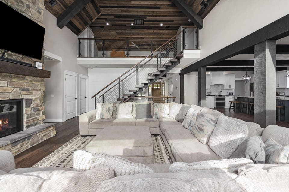 Spacious open layout great room.