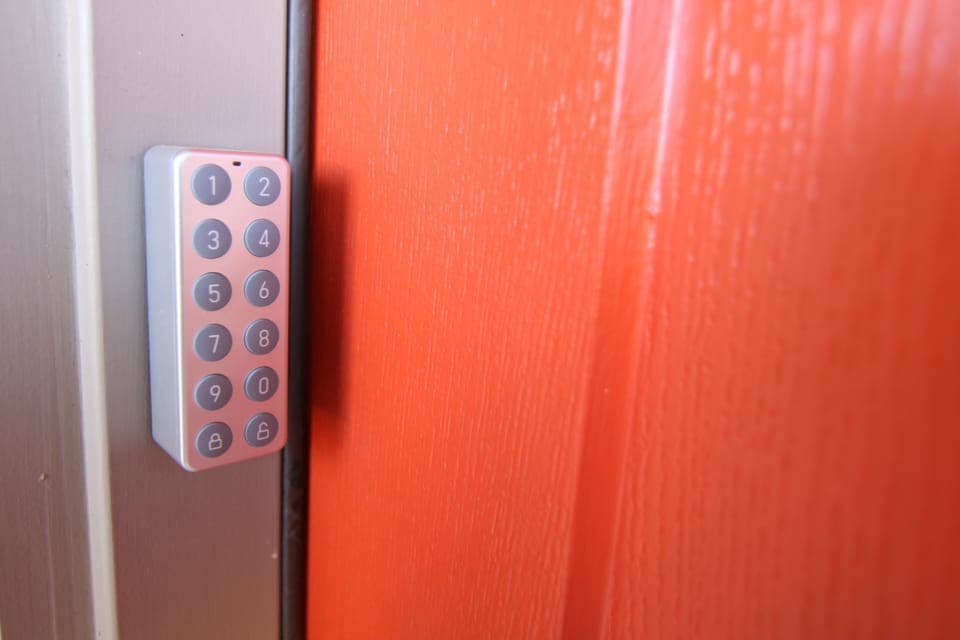 Keyless entry...put your four digit # assigned to you & enter & exit is simple