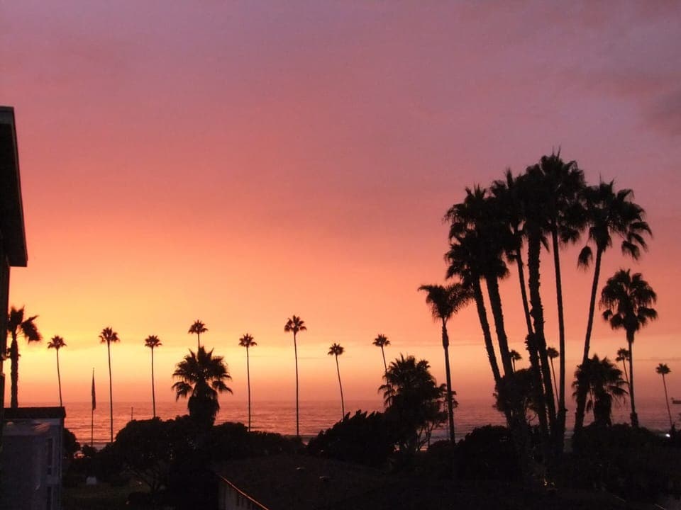 sunset view from patio