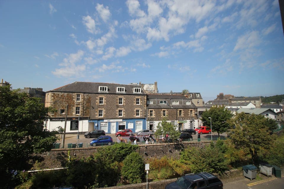 View to Roxy's cafe just across the river. ideal for breakfast al fresco.