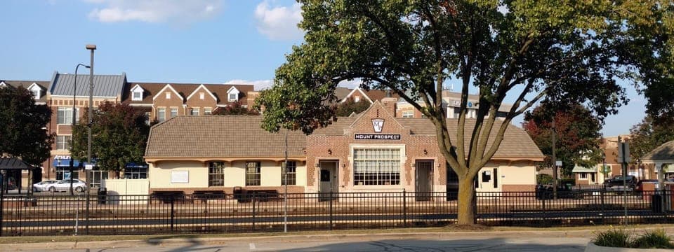 Metra’s train station around the corner. 