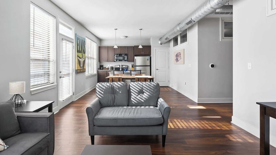 Spacious apartments with open floor plans.