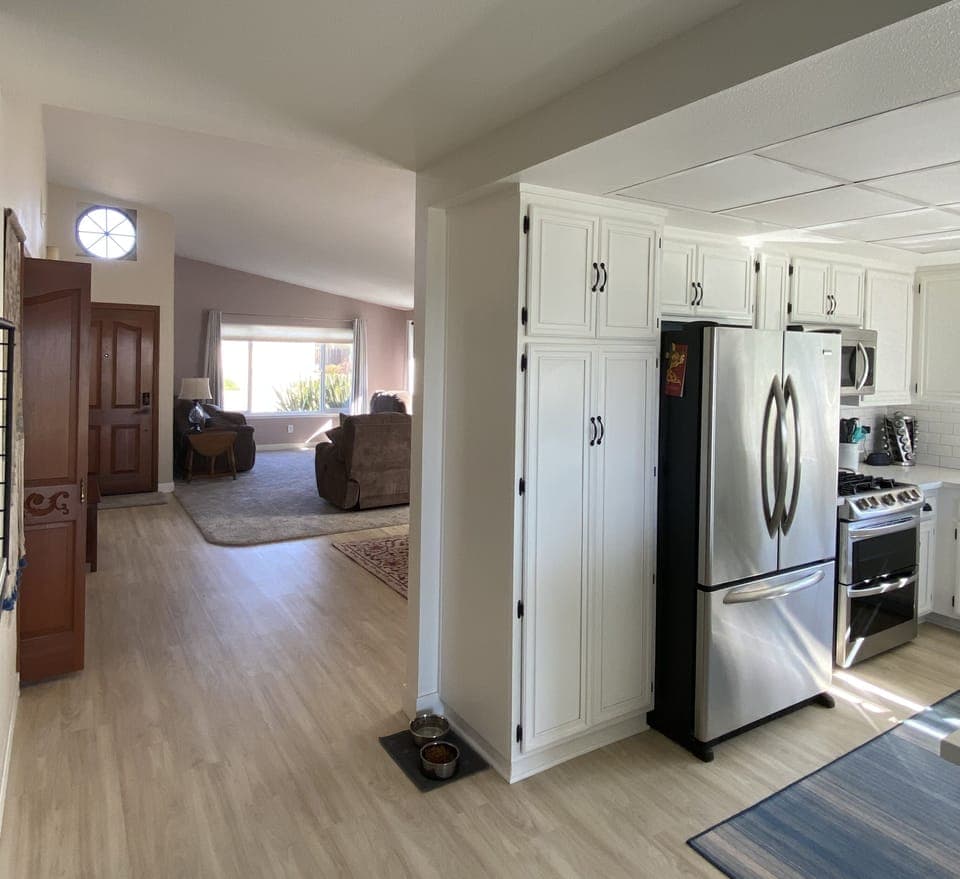 View to Front Door and Kitchen 
