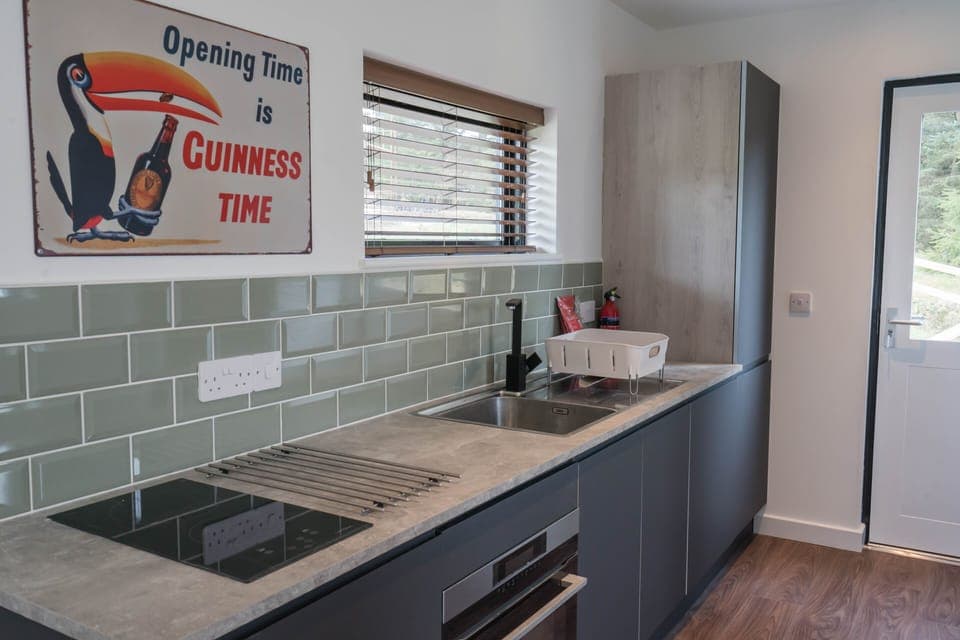 Kitchen area in River Cabin