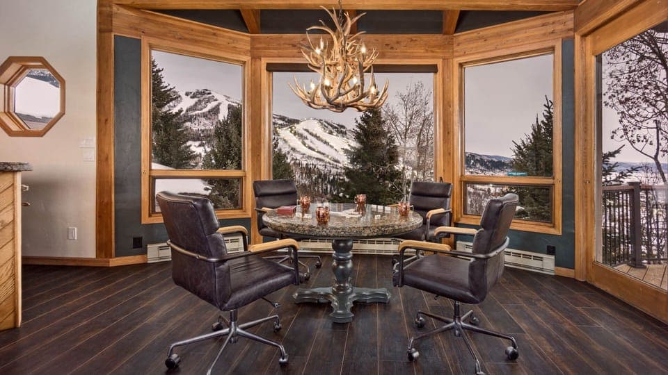 Game Room, Main Level, Glacier Lodge West - Game table with mountain views