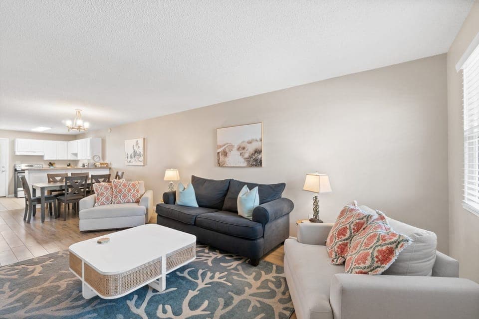 Relax in the living area with a sleeper sofa, cable smart TV for ultimate comfort and entertainment!