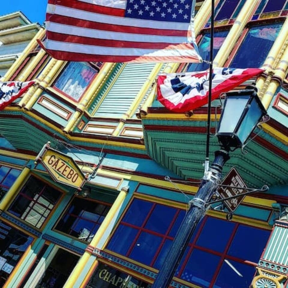 Front of the building.  The apartment is upstairs overlooking Main Street