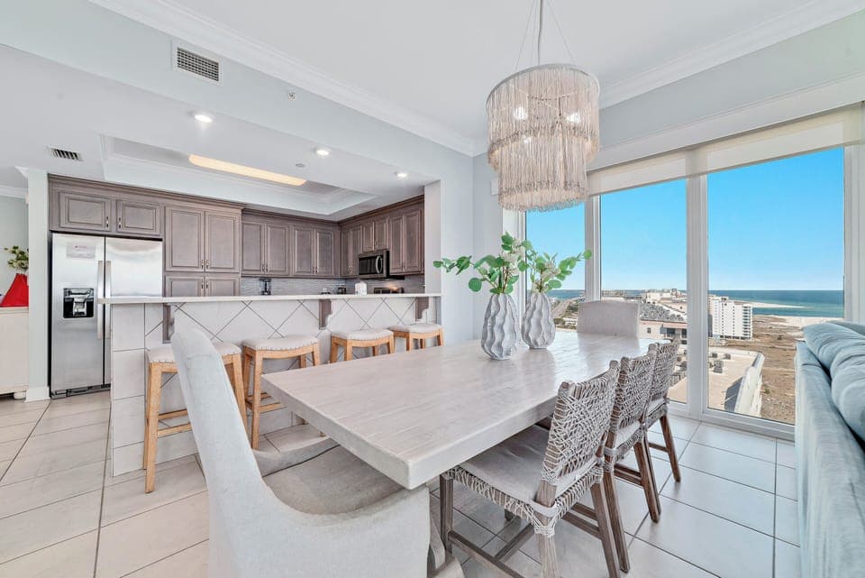 Large dining table for entertaining