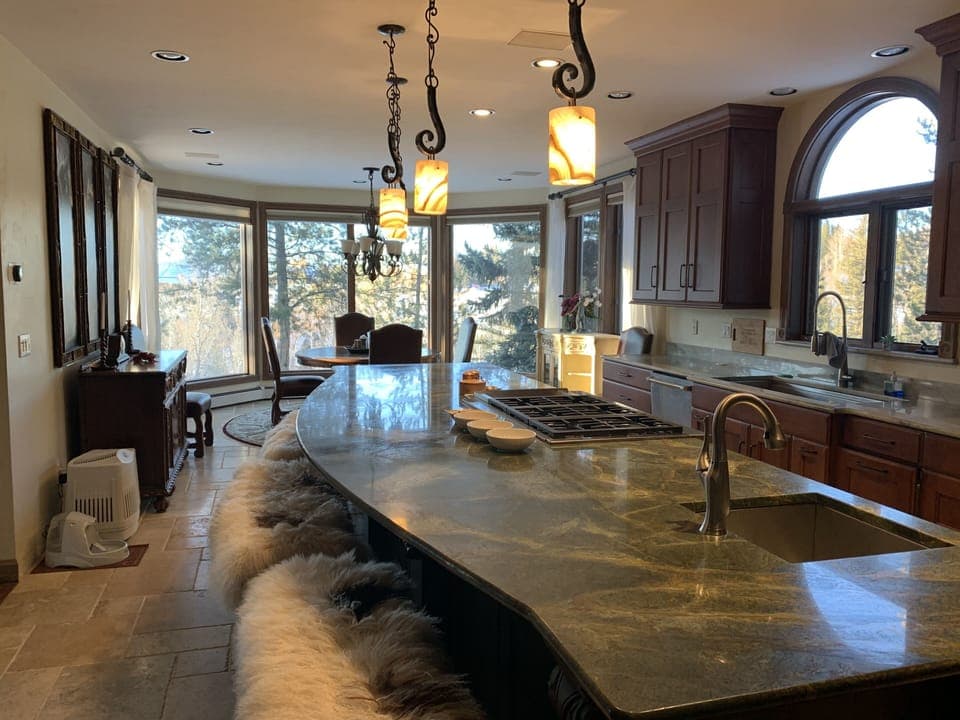 Kitchen Island Looking into Dining Room
