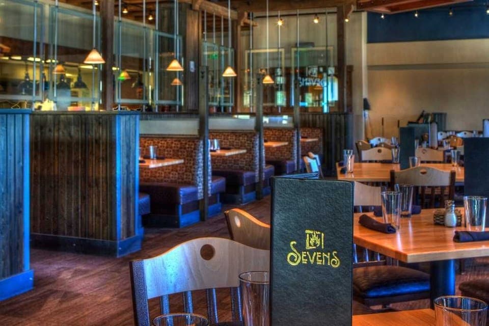 Sevens restaurant and bar on property 