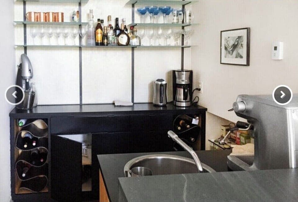 Bar off living room