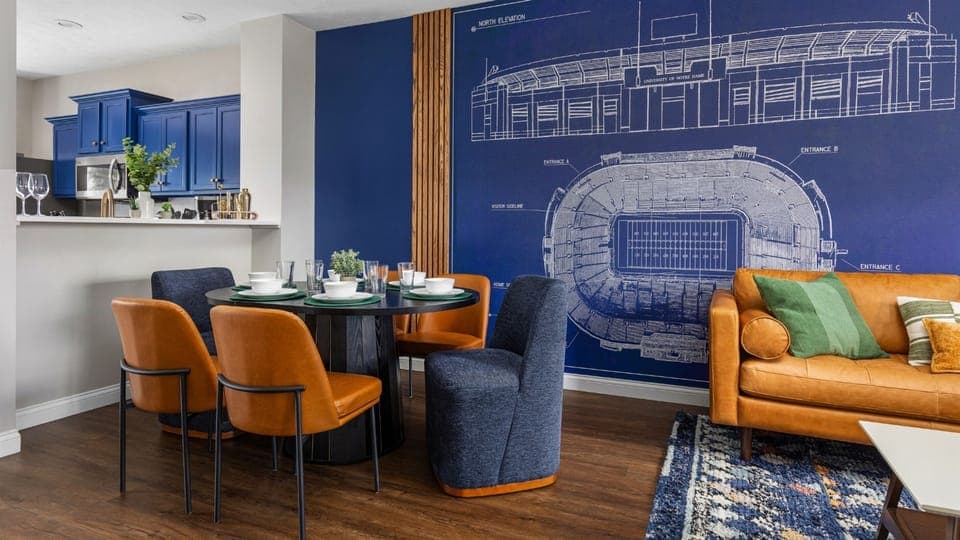 Dining table on 2nd floor seats 6