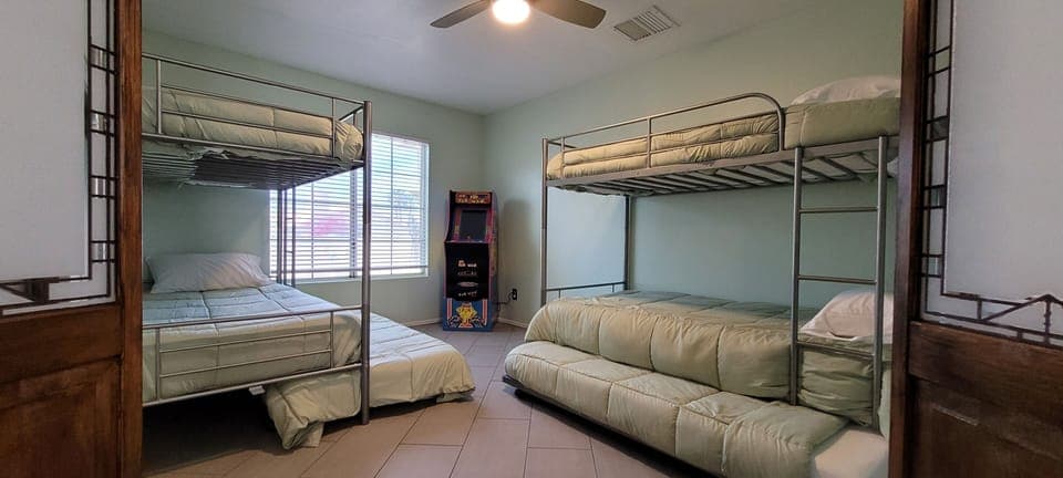 Bunk room for kids and the young at heart.