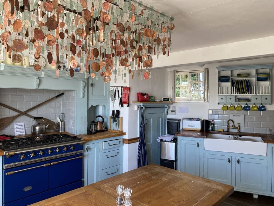 Large Family Kitchen with farmhouse dining table, gas and electric cookers etc