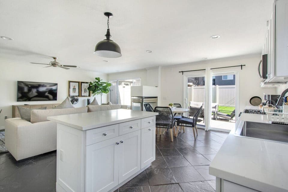 Modern Open-concept living area.