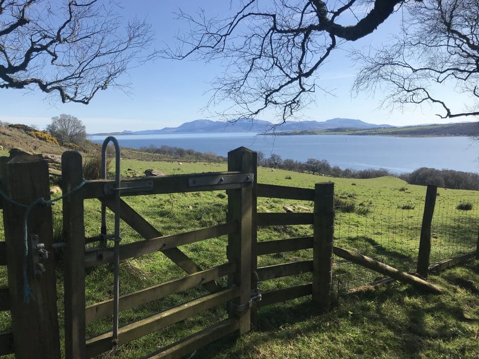 Aran in the distance from the north end of Bute