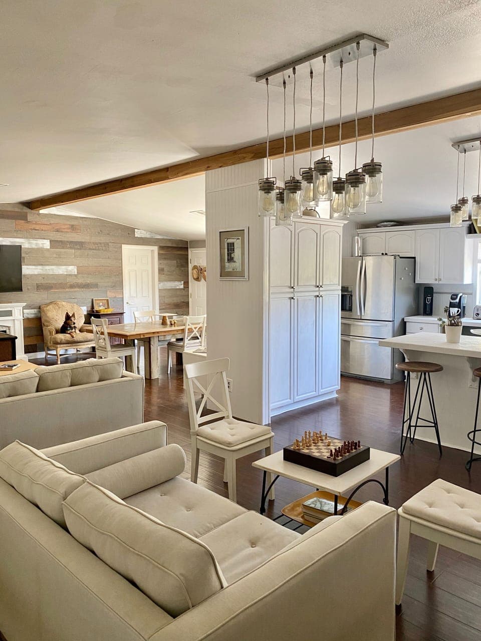 View of Living Room and Kitchen