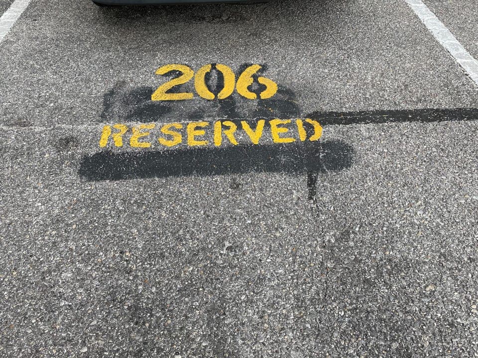 Reserved Parking.  Just Steps to Utility Carts and Elevator