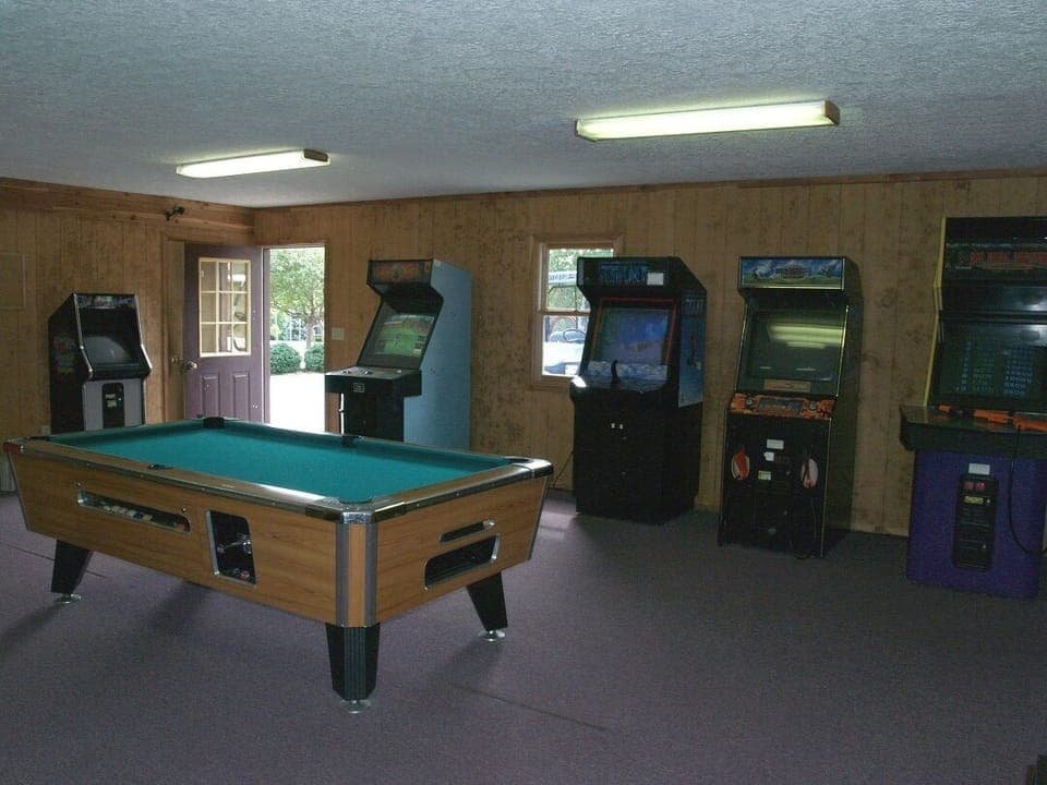 Coin Operated Pool Table in the Clubhouse on Resort Grounds 
