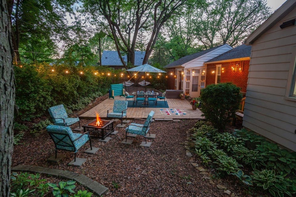 Get together with friends and family, or just get away. This backyard is an oasis where you can unwind and enjoy the moment in Bowling Green, Ohio.